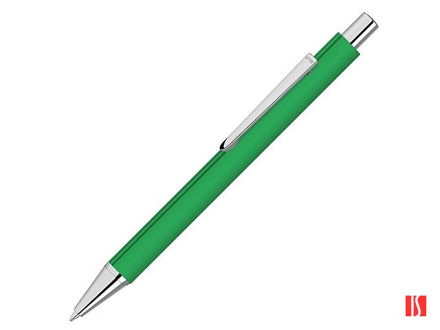 Ручка шариковая металлическая «Pyra» soft-touch с зеркальной гравировкой, зеленый