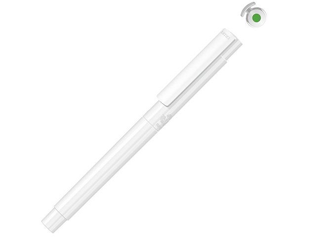 Капиллярная ручка в корпусе из переработанного материала rPET "RECYCLED PET PEN PRO FL», белый с салатовым