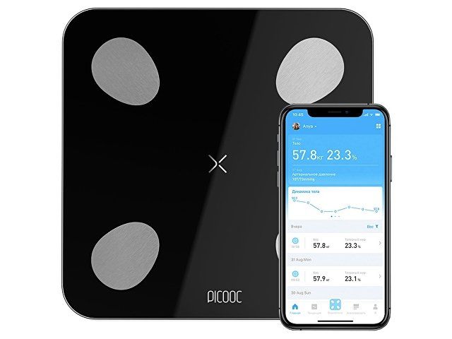 Купить Умные диагностические весы Picooc Mini Lite Black (6924917717469), черный Умные диагностические весы Picooc Mini Lite Black (6924917717469), черный