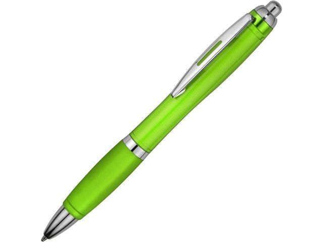 Ручка пластиковая шариковая "Nash", лайм, синие чернила