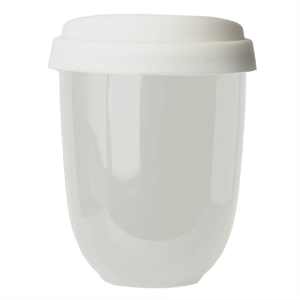 Купить Стакан CAPSULA с крышкой, белый, 250мл, D=8,8см,H=10,5см, тонкая керамика Стакан CAPSULA с крышкой, белый, 250мл, D=8,8см,H=10,5см, тонкая керамика