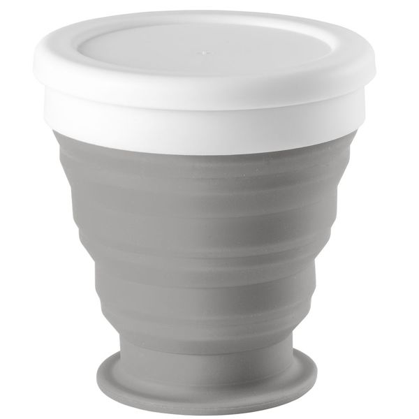 Купить Складной стакан с крышкой Astrada, серый Складной стакан с крышкой Astrada, серый