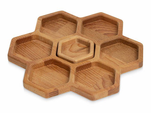 Купить Менажница соты с одной соусницей "Соты" Менажница соты с одной соусницей "Соты"