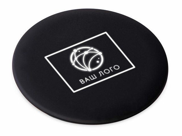 Купить Беспроводное зарядное устройство с подсветкой логотипа "Moon spot", 10 Вт, soft-touch Беспроводное зарядное устройство с подсветкой логотипа "Moon spot", 10 Вт, soft-touch