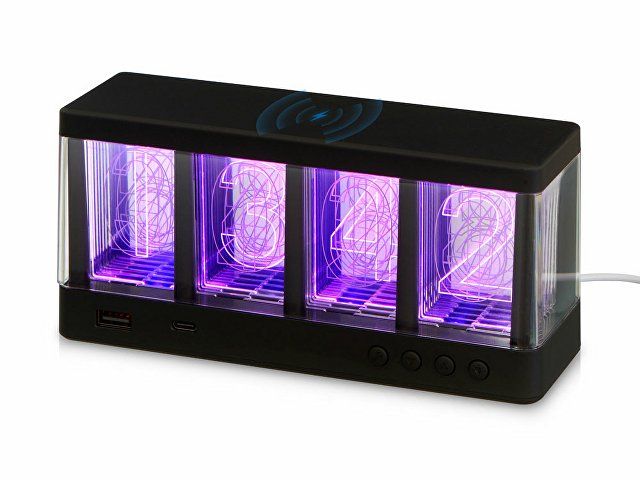 Купить Часы с беспроводной зарядкой "Cyber", 10 Вт Часы с беспроводной зарядкой "Cyber", 10 Вт