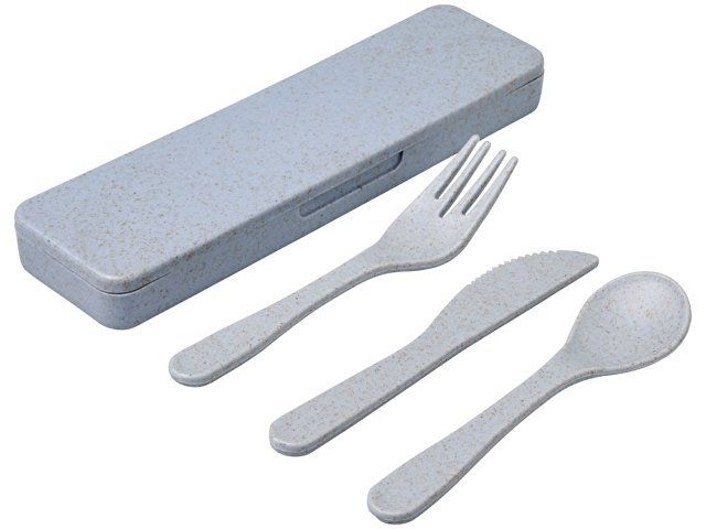 Купить Набор столовых приборов Bamberg из бамбукового волокна, серый Набор столовых приборов Bamberg из бамбукового волокна, серый