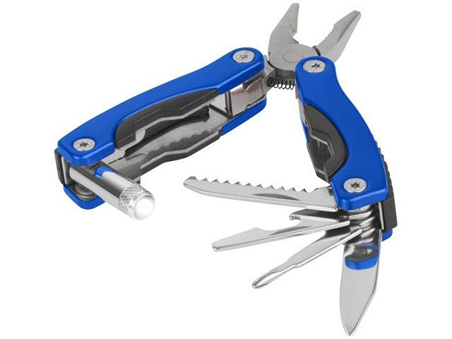 Купить Мультитул «Amass» со светодиодным фонариком - Синий Мультитул «Amass» со светодиодным фонариком - Синий