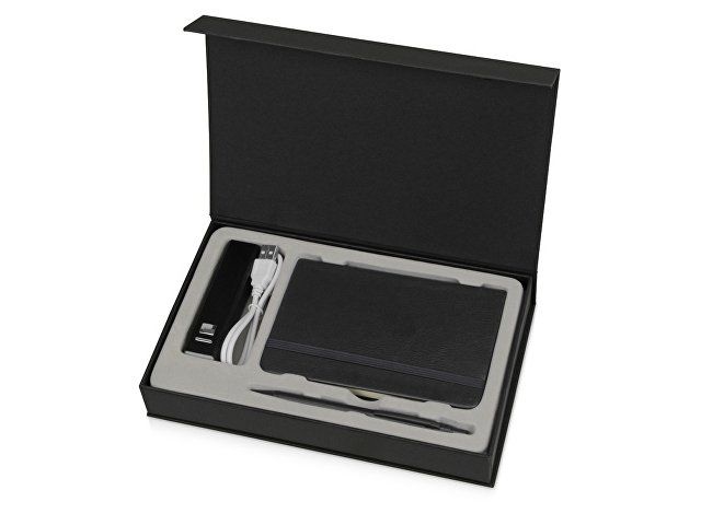 Купить Набор для записей с пауэрбэнком "Ион", черный (Р) Набор для записей с пауэрбэнком "Ион", черный (Р)