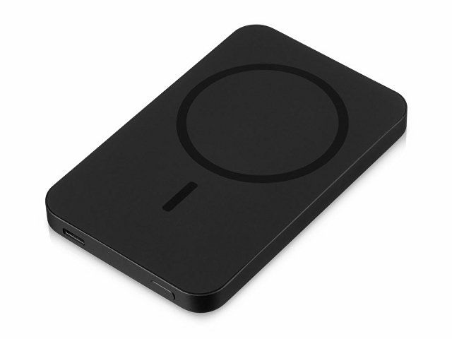 Купить Магнитный беспроводной внешний аккумулятор "Razor", 5000 mAh, металл, черный (Р) Магнитный беспроводной внешний аккумулятор "Razor", 5000 mAh, металл, черный (Р)