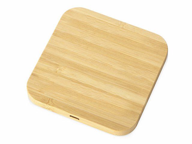 Купить USB-хаб с беспроводной зарядкой из бамбука Plato USB-хаб с беспроводной зарядкой из бамбука Plato