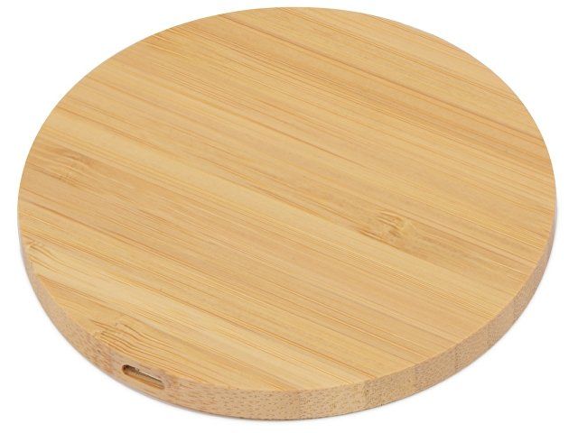 Купить Беспроводное зарядное устройство из бамбука "Cap", натуральный Беспроводное зарядное устройство из бамбука "Cap", натуральный