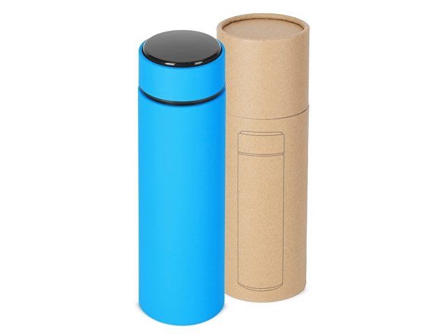 Купить Вакуумный термос «Module X» с индикатором температуры, 500 мл, тубус, голубой 3538C Вакуумный термос «Module X» с индикатором температуры, 500 мл, тубус, голубой 3538C