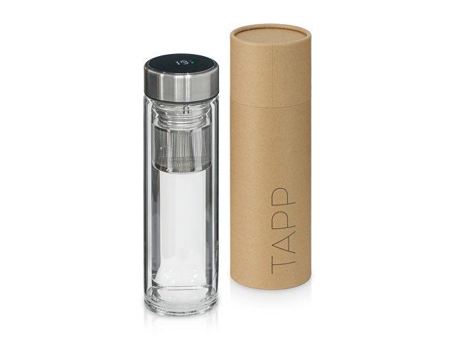 Купить Стеклянный термос с индикатором температуры "Tapp", 500 мл, серебристый Стеклянный термос с индикатором температуры "Tapp", 500 мл, серебристый