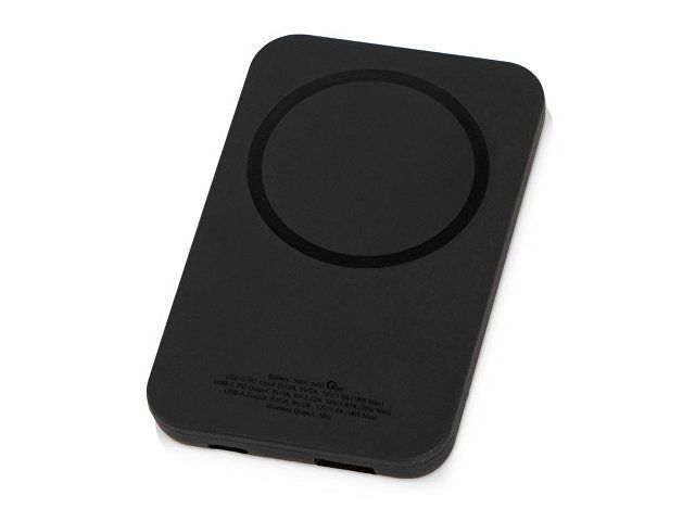 Купить Магнитный беспроводной внешний аккумулятор "MagnetIQ", 5000 mah, 10 W, черный Магнитный беспроводной внешний аккумулятор "MagnetIQ", 5000 mah, 10 W, черный