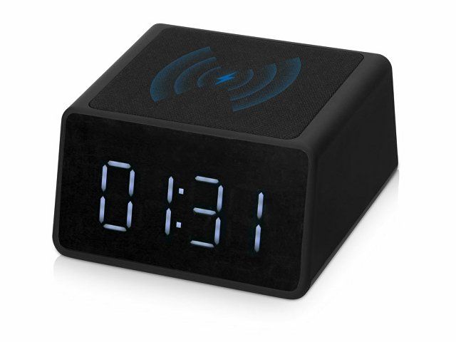 Купить Беспроводная колонка с часами и функцией беспроводной зарядки «Sentry», черный (P) Беспроводная колонка с часами и функцией беспроводной зарядки «Sentry», черный (P)