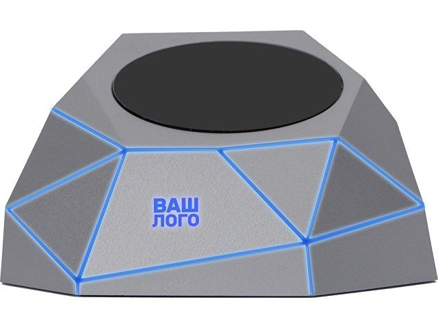 Купить Док-станция «Geo Dock» с быстрой беспроводной зарядкой, серебристый с синей подсветкой. XOOPAR Док-станция «Geo Dock» с быстрой беспроводной зарядкой, серебристый с синей подсветкой. XOOPAR