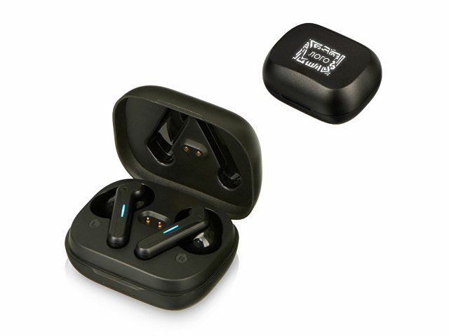 Купить Беспроводные наушники с шумоподавлением c подсветкой лого «Lites», черные Беспроводные наушники с шумоподавлением c подсветкой лого «Lites», черные