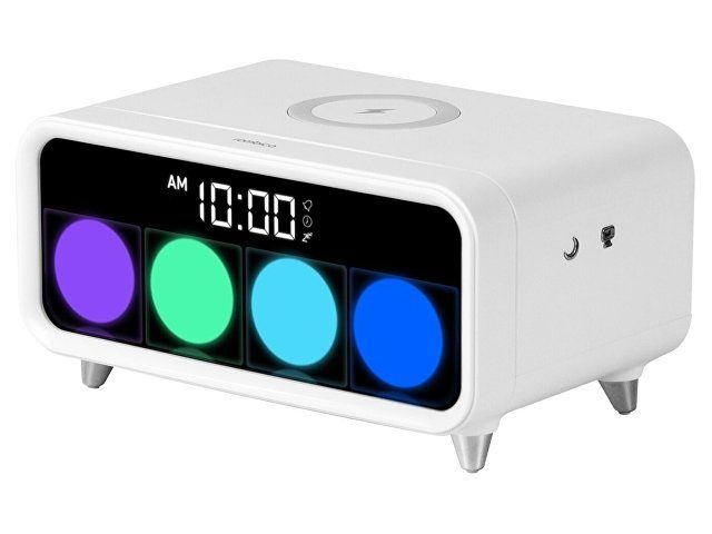 Купить Часы с беспроводным зарядным устройством Rombica Timebox 1, белый Часы с беспроводным зарядным устройством Rombica Timebox 1, белый