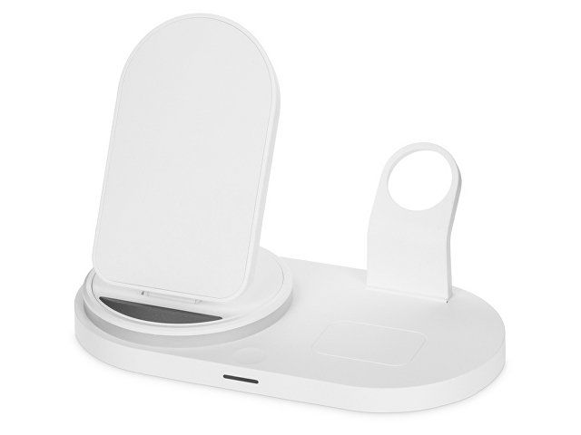 Купить Складная зарядная станция с беспроводной зарядкой «Flashport», 15 Вт, белый (Р) Складная зарядная станция с беспроводной зарядкой «Flashport», 15 Вт, белый (Р)