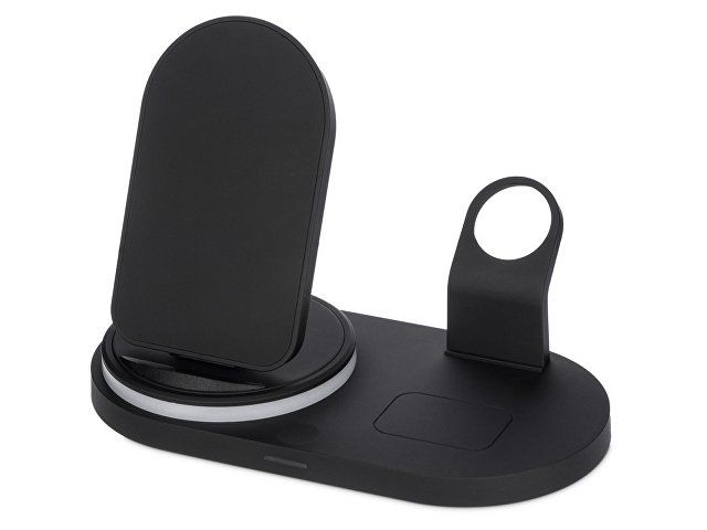 Купить Складная зарядная станция с беспроводной зарядкой «Flashport», 15 Вт, черный Складная зарядная станция с беспроводной зарядкой «Flashport», 15 Вт, черный
