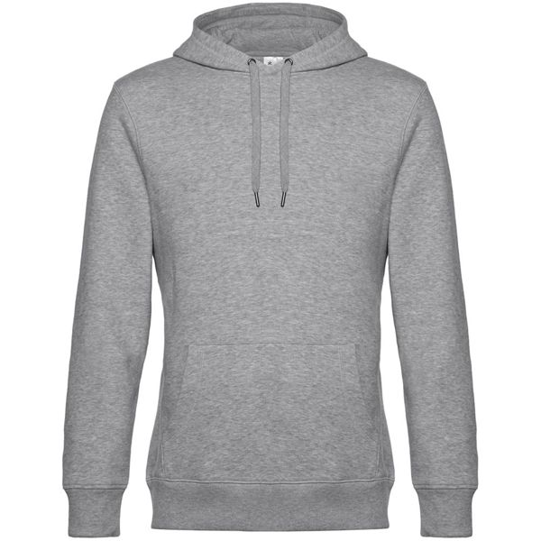 Купить Толстовка с капюшоном унисекс King, серый меланж Толстовка с капюшоном унисекс King, серый меланж