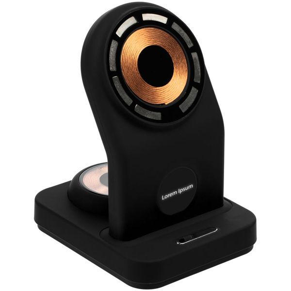 Купить Зарядная станция с подсветкой Cooper Duo, черная Зарядная станция с подсветкой Cooper Duo, черная