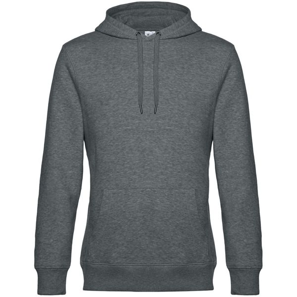 Купить Толстовка с капюшоном унисекс King, темно-серый меланж Толстовка с капюшоном унисекс King, темно-серый меланж