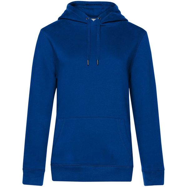 Купить Толстовка с капюшоном женская Queen, ярко-синяя Толстовка с капюшоном женская Queen, ярко-синяя