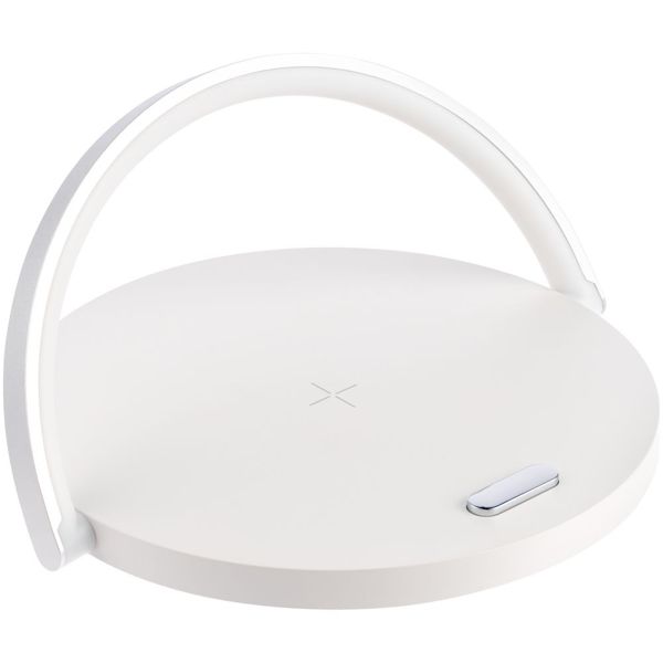 Купить Cтанция для беспроводной зарядки с подсветкой arCharge, белая Cтанция для беспроводной зарядки с подсветкой arCharge, белая