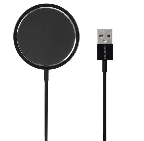 Купить Беспроводное зарядное устройство с магнитами Magmate, черное Беспроводное зарядное устройство с магнитами Magmate, черное