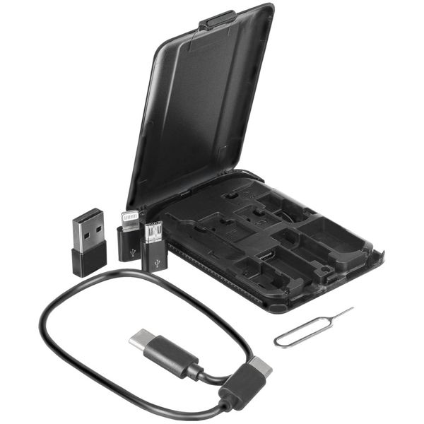 Купить Органайзер с беспроводной зарядкой и набором адаптеров Octopod, черный Органайзер с беспроводной зарядкой и набором адаптеров Octopod, черный