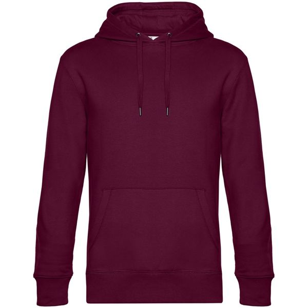 Купить Толстовка с капюшоном унисекс King, бордовая Толстовка с капюшоном унисекс King, бордовая