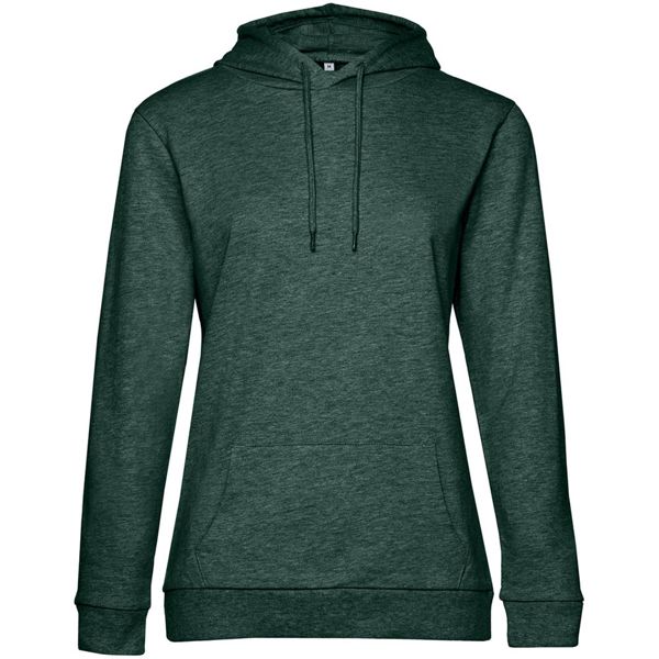 Купить Толстовка с капюшоном женская Hoodie, темно-зеленый меланж Толстовка с капюшоном женская Hoodie, темно-зеленый меланж