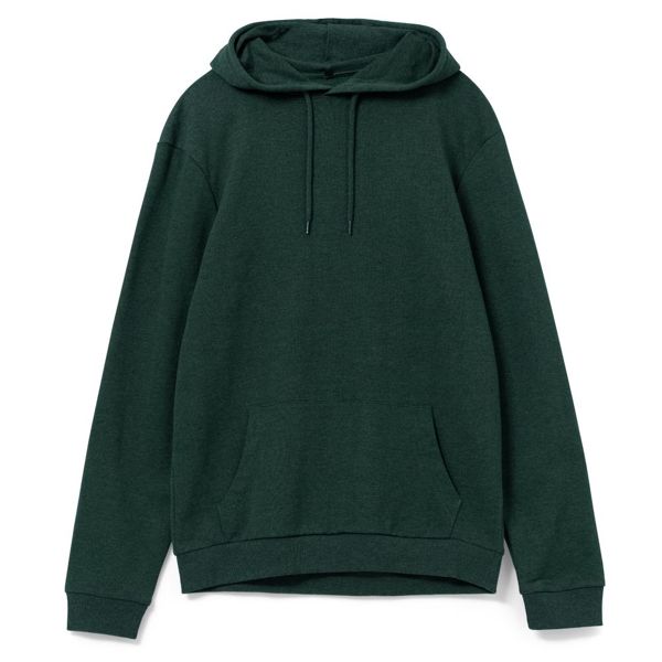Купить Толстовка с капюшоном унисекс Hoodie, темно-зеленый меланж Толстовка с капюшоном унисекс Hoodie, темно-зеленый меланж