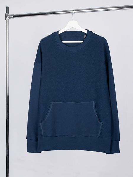 Купить Свитшот оверсайз унисекс Vozduh, темно-синий Свитшот оверсайз унисекс Vozduh, темно-синий