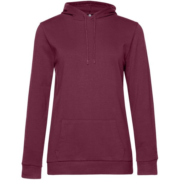 Купить Толстовка с капюшоном женская Hoodie, бордовая Толстовка с капюшоном женская Hoodie, бордовая