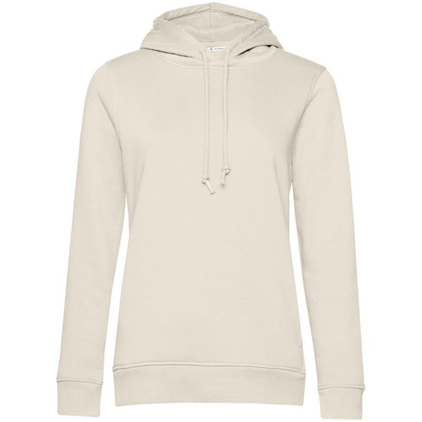 Купить Толстовка с капюшоном женская BNC Inspire (Organic), молочно-белая Толстовка с капюшоном женская BNC Inspire (Organic), молочно-белая